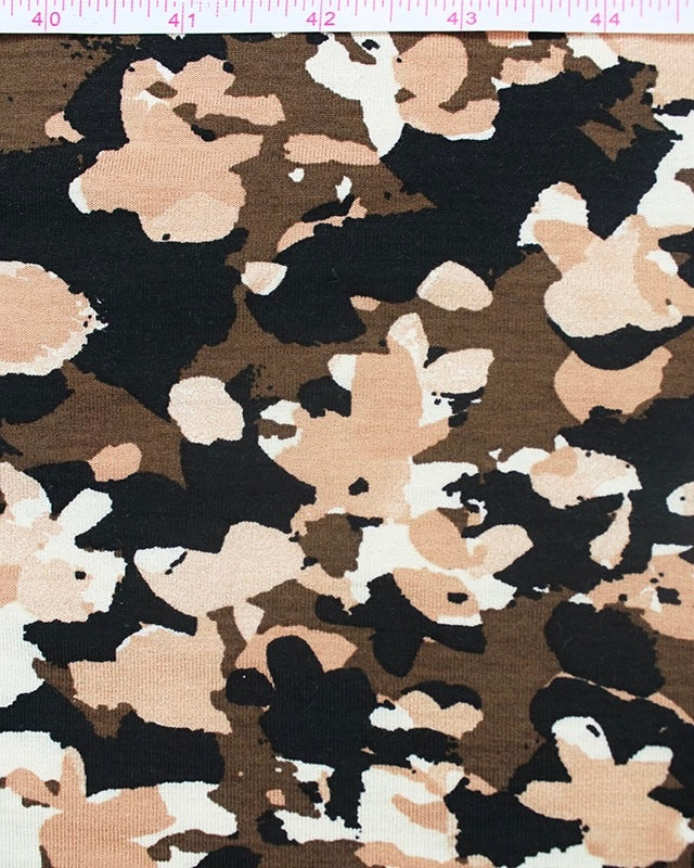Autumn Camo Viscose Jersey Fabric