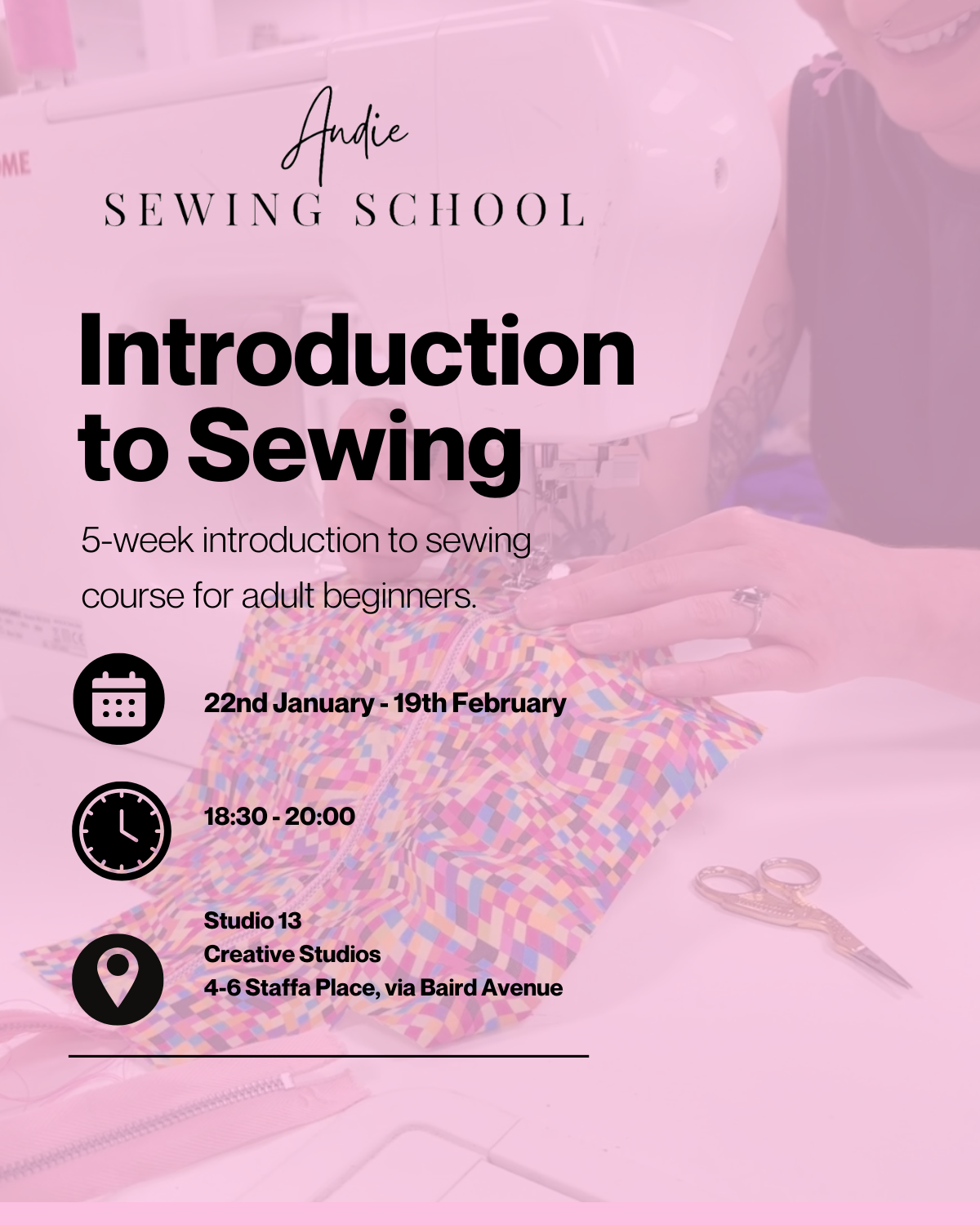 Introduction to Sewing: 5-Week Sewing Block for Adults