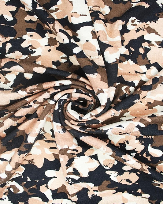 Autumn Camo Viscose Jersey Fabric