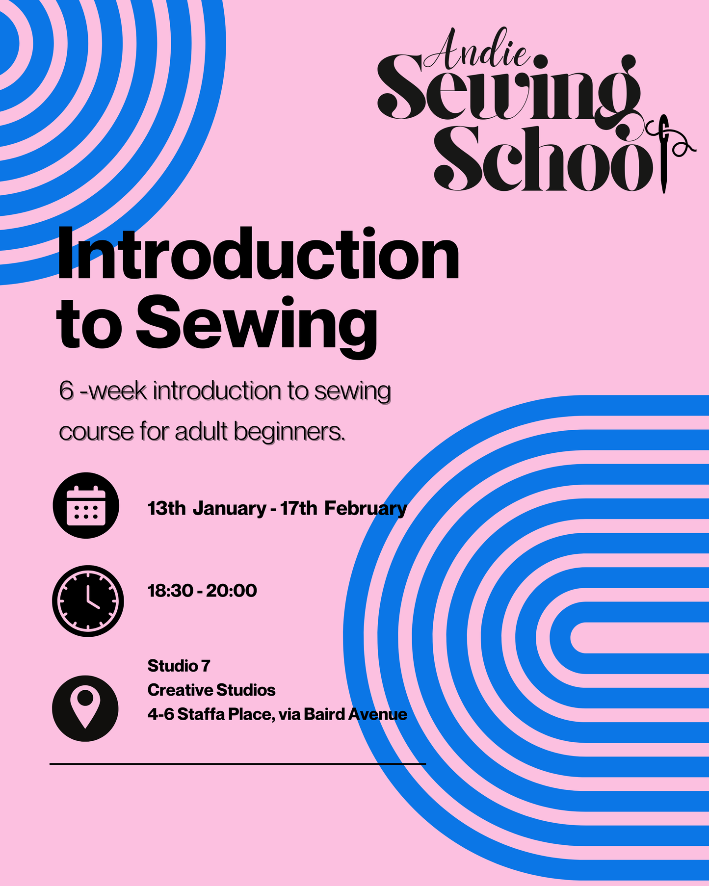 Introduction to Sewing: 6-Week Sewing Block for Adults