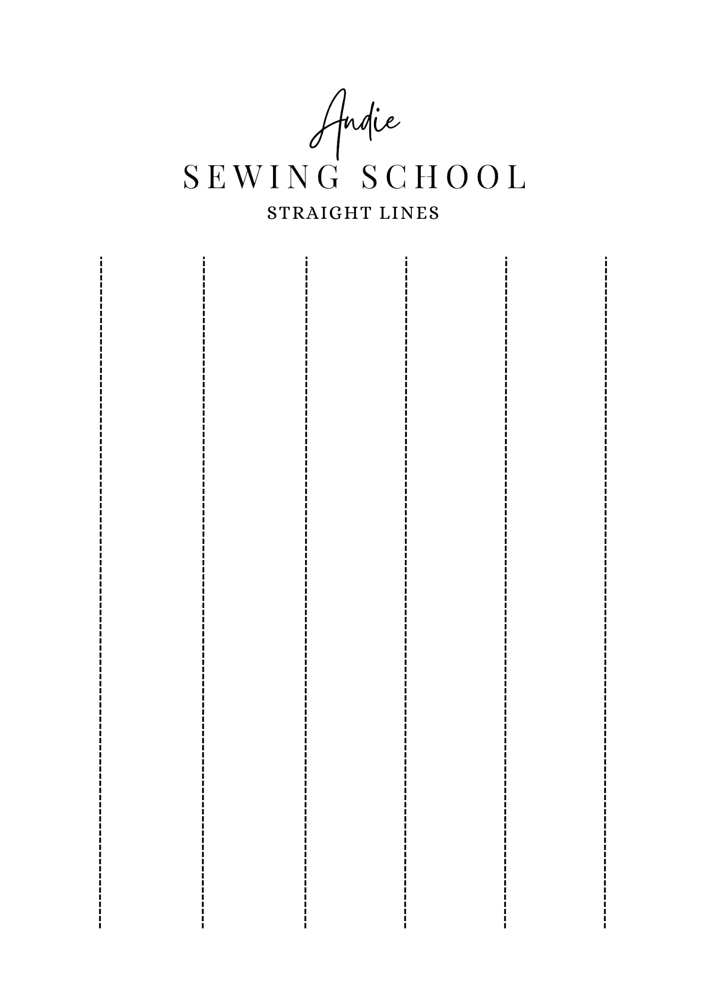 Free Machine Sewing Practice Pack