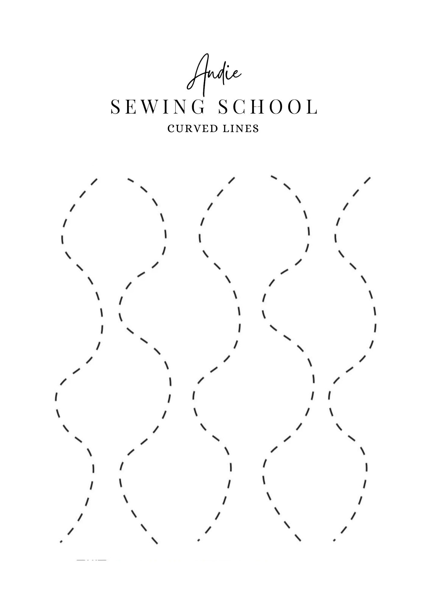 Free Machine Sewing Practice Pack