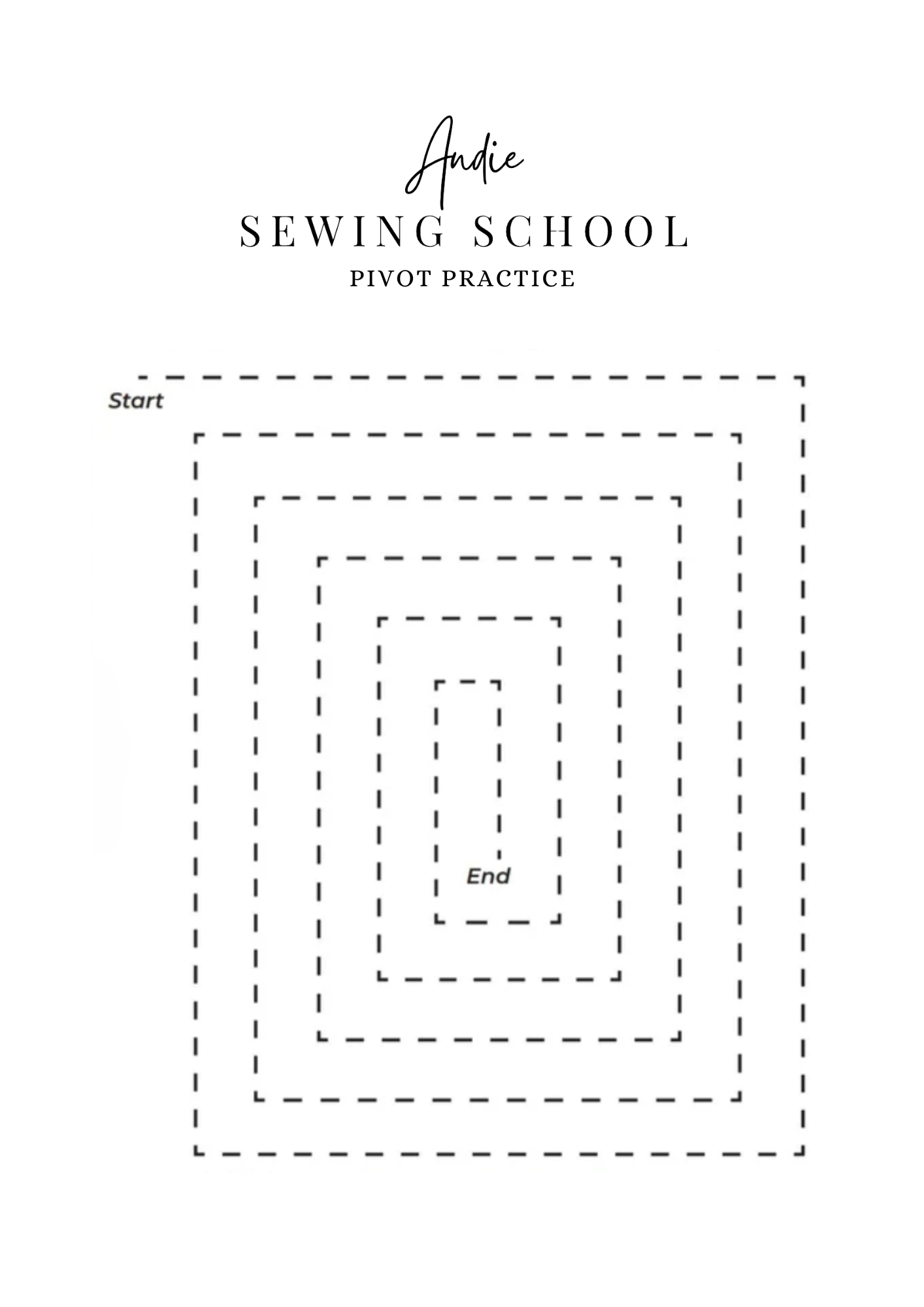 Free Machine Sewing Practice Pack