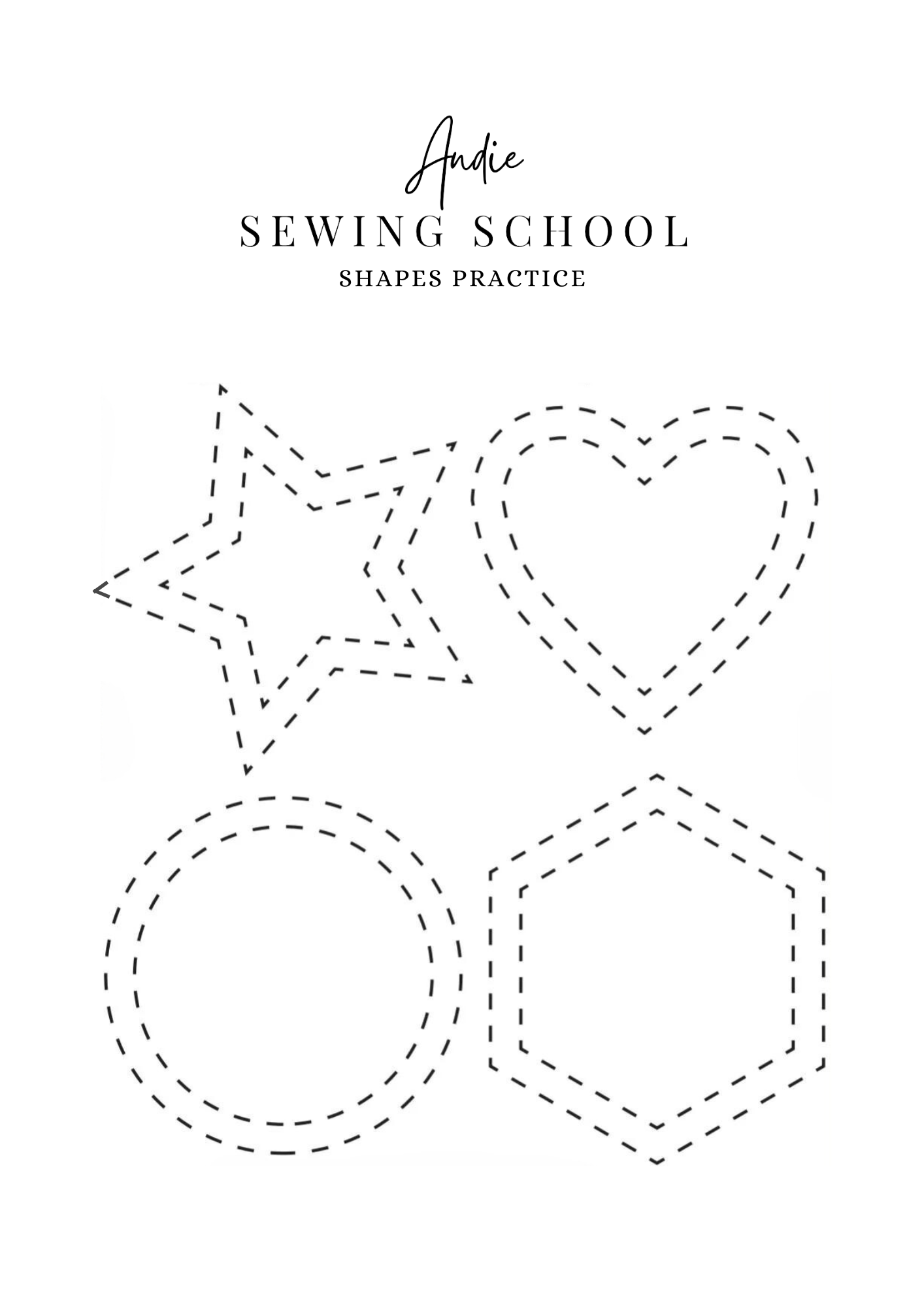 Free Machine Sewing Practice Pack