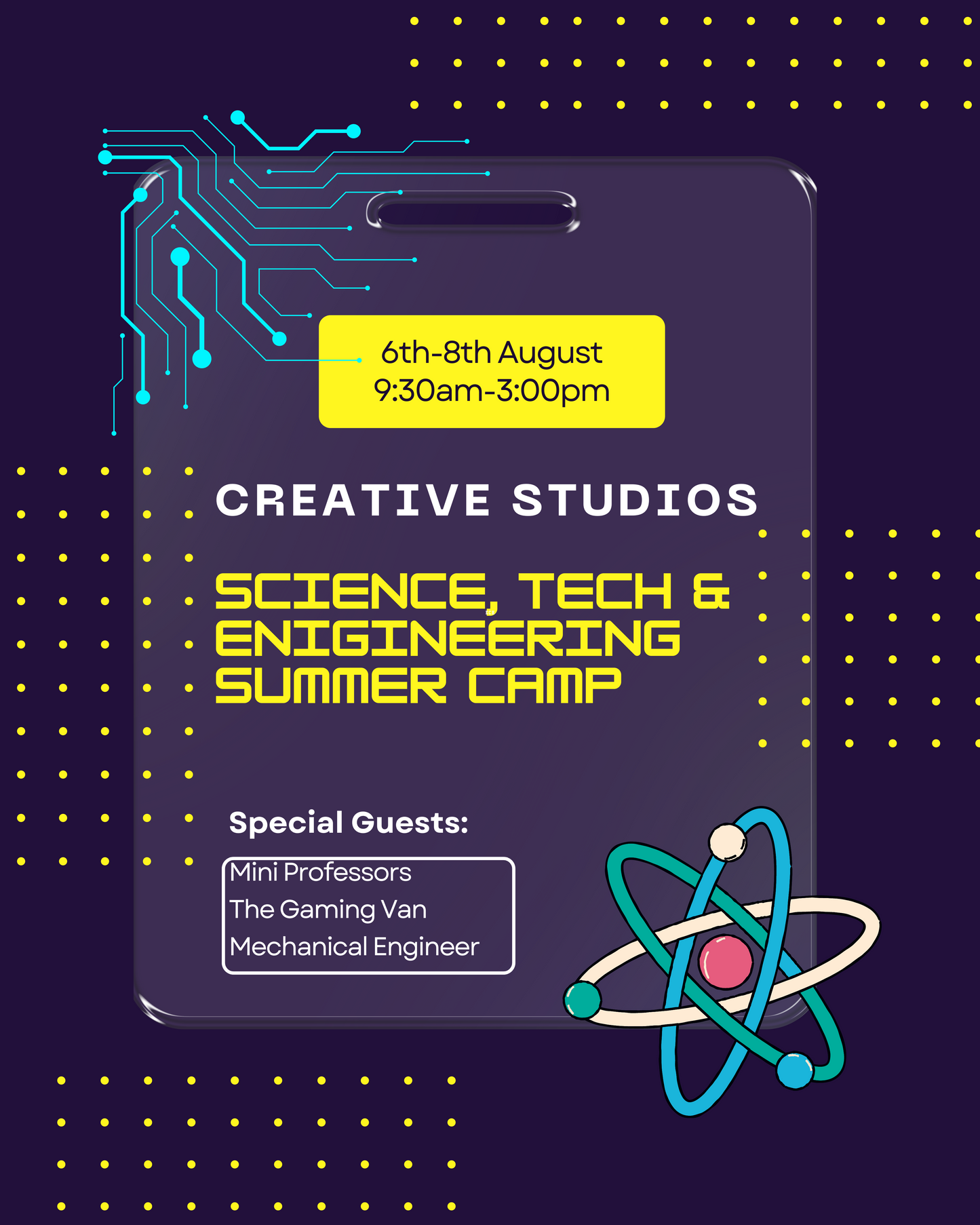 Science, Tech and Engineering Summer Camp (6th-8th August)